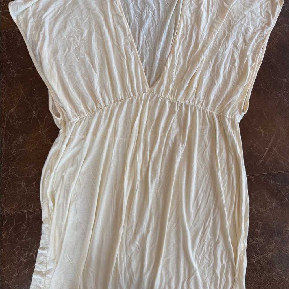 Victoria's Secret Cream V-Neck Swim Coverup
